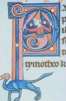 Lettrine, Sirene avec 2 poissons